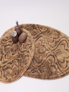Tapis de bain Ipekce yakamoz 2 pièces - marron