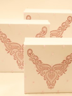 Boite à mariée - rose Lot de 3 boites 