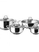 Batterie de cuisine en acier de 8 pièces Karaca Atlantik