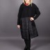 Veste longue matelassé à col châle avec poche Puane - noir