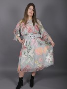 Robe à fleur ceinturé My twins - multicolore