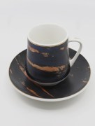 Tasse à café 6 Pièces Zellerfeld bleu marine/bronze 