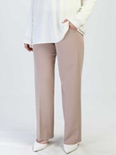 Pantalon poche simple Taupe 