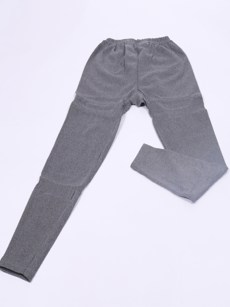 Legging uni - polaire gris foncé-taille unique