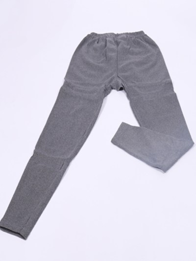 Legging uni - polaire gris foncé-taille unique