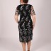 Robe chic à strass see'line - noir/gris