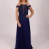 Robe élégante à strass Il'moi - bleu marine