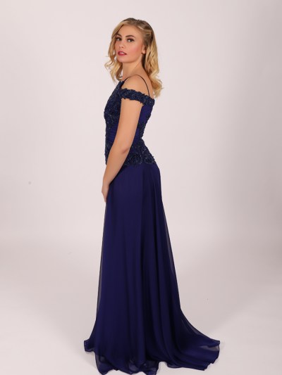 Robe élégante à strass Il'moi - bleu marine
