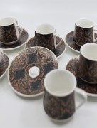 Tasse à café 6 Pièces Zellerfeld à motif noir/bronze