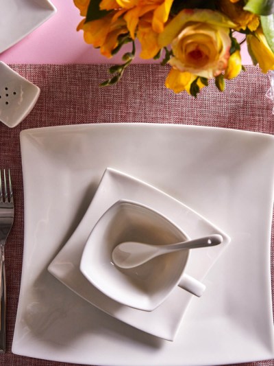 Ensemble de petit-déjeuner Karaca Perfect White 32 pièces pour 6 personnes