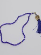 Tasbih à perles 99 pièces Charme plaqué tulipe - bleu marine