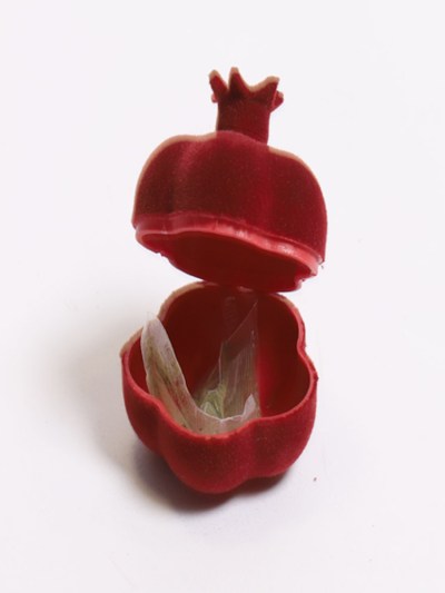 Boite de cadeau mariage velours henné  30 pièces  - bordeaux