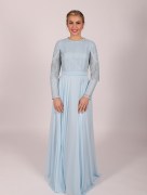 Robe longue originale Garize - bleu