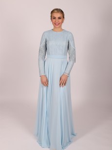Robe longue originale Garize - bleu