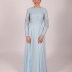 Robe longue originale Garize - bleu