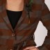 Veste à carreaux chic Fi'more - marron/gris