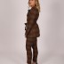 Veste à carreaux chic Fi'more - marron/gris