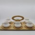 Tasse à café 6 pièces avec plateau bambou Almina