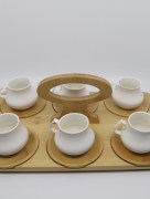 Tasse à café 6 pièces avec plateau bambou Almina