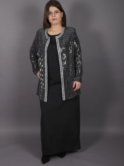 Ensemble 2 pièces à strass Berre - noir/gris