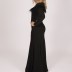 Robe longue à plume Berre - noir