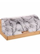 Boîte à pain blanc marbré 