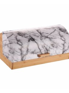 Boîte à pain blanc marbré 