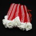Décoration voiture mariage rétro en tulle avec fleur ( vendu par lots de 5 pièces ) - rouge