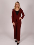 Pantalon à rayure chic Actuel - bordeaux