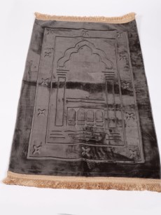 Tapis de prière velours en cuir - gris