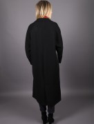 Veste longue simili cuir Puane - noir