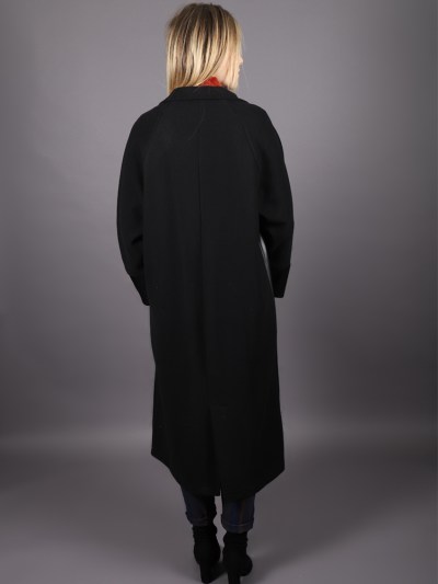 Veste longue simili cuir Puane - noir
