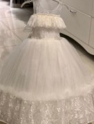 Robe de soirée à perle - blanc 