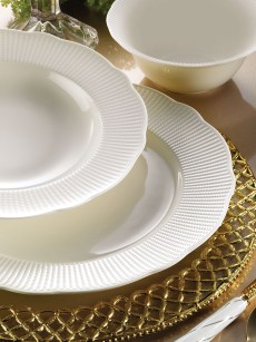 Service à table Kutahya Porcelaine 24 pièces 24200 - écru