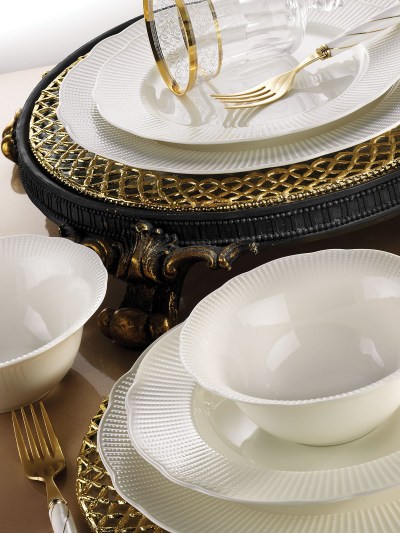 Service à table Kutahya Porcelaine 24 pièces 24200 - écru