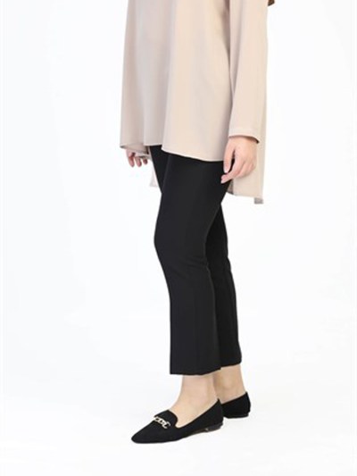 Pantalon poche double boutonnage -Noir 5151