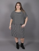 Robe mi - long zébré Estee - noir/blanc