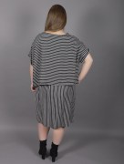 Robe mi - long zébré Estee - noir/blanc