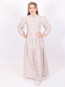 Robe longue élégante Loreen - marron clair