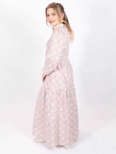 Robe longue élégante Loreen - marron clair