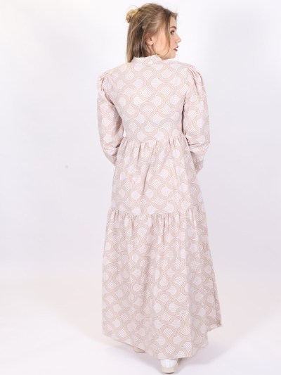 Robe longue élégante Loreen - marron clair