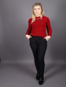Pantalon poche double boutonnage -Noir 5151