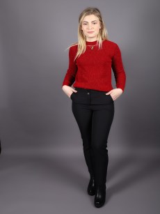 Pantalon poche double boutonnage -Noir 5151