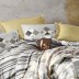Ensemble de housse de couette 2 personne cotton box mode line stone beige