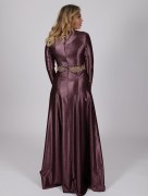 Robe de soirée à strass - violet