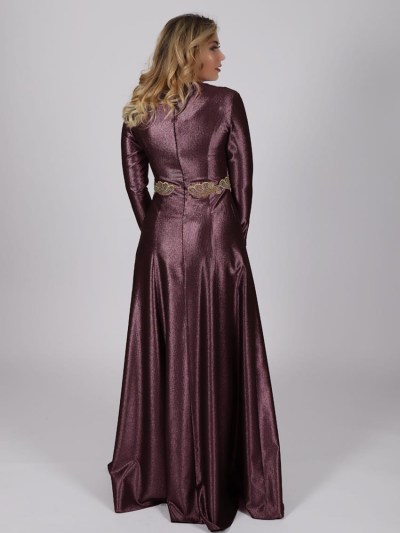 Robe de soirée à strass - violet