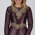 Robe de soirée à strass - violet
