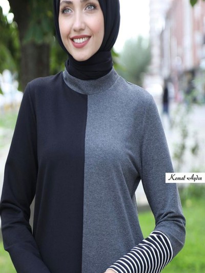 Tunique paillette zébré noir