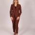 Pantalon à carreaux chic Fi'more - orange foncé/noir