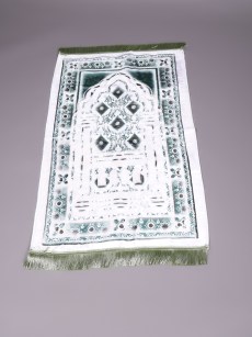 Tapis de prière velours en cuir - vert foncé 
